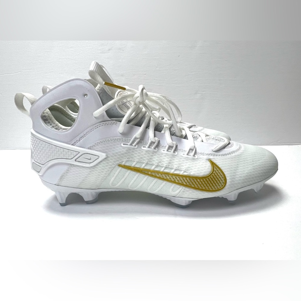 Nike Huarache 9 Elite LAX Lacrosse Cleats White Gold FD0088-100 Men's Sz 13 NEW